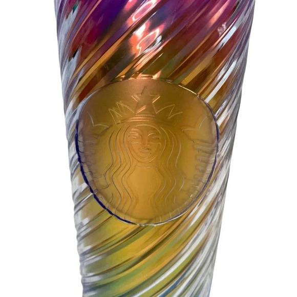 Starbucks 16floz Twist Tumbler Tim Singleton Starbucks Pride Swirls Rainbow - Picture 8 of 8